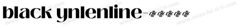 black ynlenline字体转换